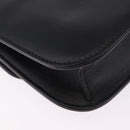 VALENTINO Studs Chain Shoulder Bag Leather Black Gold Tone Auth BA14768A-16