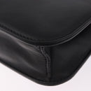 VALENTINO Studs Chain Shoulder Bag Leather Black Gold Tone Auth BA14768A-9