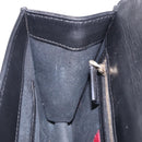 VALENTINO Studs Chain Shoulder Bag Leather Black Gold Tone Auth BA14768A-20