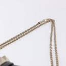 VALENTINO Studs Chain Shoulder Bag Leather Black Gold Tone Auth BA14768A-8