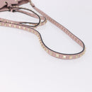 VALENTINO Studs Tote Bag Leather 2way Pink Gold Tone Auth BA14769-10
