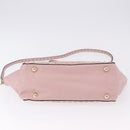 VALENTINO Studs Tote Bag Leather 2way Pink Gold Tone Auth BA14769-12