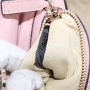 VALENTINO Studs Tote Bag Leather 2way Pink Gold Tone Auth BA14769-25
