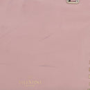 VALENTINO Studs Tote Bag Leather 2way Pink Gold Tone Auth BA14769-4