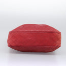 CHANEL Matelasse Chain Tote Bag Lamb Skin Gold Red CC Auth BA1477-5