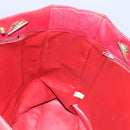 CHANEL Matelasse Chain Tote Bag Lamb Skin Gold Red CC Auth BA1477-19