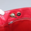 CHANEL Matelasse Chain Tote Bag Lamb Skin Gold Red CC Auth BA1477-22
