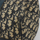 Christian Dior Trotter Canvas Hand Bag Navy Silver Auth BA14770-10