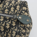 Christian Dior Trotter Canvas Hand Bag Navy Silver Auth BA14770-14
