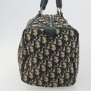Christian Dior Trotter Canvas Hand Bag Navy Silver Auth BA14770-4