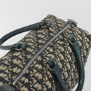 Christian Dior Trotter Canvas Hand Bag Navy Silver Auth BA14770-6