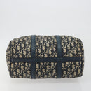 Christian Dior Trotter Canvas Hand Bag Navy Silver Auth BA14770-9