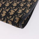 Christian Dior Trotter Canvas Shoulder Bag Navy Gold Tone Auth BA14771-14