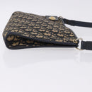 Christian Dior Trotter Canvas Shoulder Bag Navy Gold Tone Auth BA14771-3