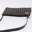 Christian Dior Trotter Canvas Shoulder Bag Navy Gold Tone Auth BA14771-7