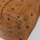 MCM Vicetos Tote Bag PVC Leather Brown Gold Tone Auth BA14772-10