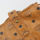 MCM Vicetos Tote Bag PVC Leather Brown Gold Tone Auth BA14772-14