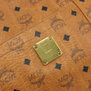 MCM Vicetos Tote Bag PVC Leather Brown Gold Tone Auth BA14772-15