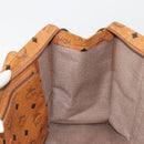 MCM Vicetos Tote Bag PVC Leather Brown Gold Tone Auth BA14772-18