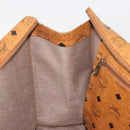 MCM Vicetos Tote Bag PVC Leather Brown Gold Tone Auth BA14772-19