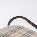 BURBERRY Nova Check Shoulder Bag Canvas Beige Silver Auth BA14773-9