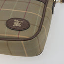Burberrys Nova Check Shoulder Bag Canvas Beige Gold Tone Auth BA14774-15