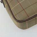 Burberrys Nova Check Shoulder Bag Canvas Beige Gold Tone Auth BA14774-18