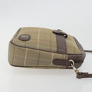 Burberrys Nova Check Shoulder Bag Canvas Beige Gold Tone Auth BA14774-3