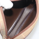 Burberrys Nova Check Shoulder Bag Canvas Beige Gold Tone Auth BA14775-16
