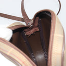 Burberrys Nova Check Shoulder Bag Canvas Beige Gold Tone Auth BA14775-17