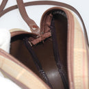 Burberrys Nova Check Shoulder Bag Canvas Beige Gold Tone Auth BA14775-18