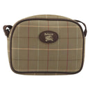 Burberrys Nova Check Shoulder Bag Canvas Beige Gold Tone Auth BA14775-2