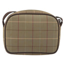 Burberrys Nova Check Shoulder Bag Canvas Beige Gold Tone Auth BA14775-3