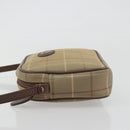 Burberrys Nova Check Shoulder Bag Canvas Beige Gold Tone Auth BA14775-5