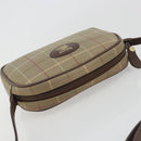 Burberrys Nova Check Shoulder Bag Canvas Beige Gold Tone Auth BA14775-6