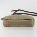 Burberrys Nova Check Shoulder Bag Canvas Beige Gold Tone Auth BA14775-9