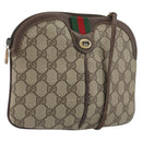 GUCCI GG Supreme Web Sherry Line Shoulder Bag PVC Beige 904 02 047 Auth BA14776-1