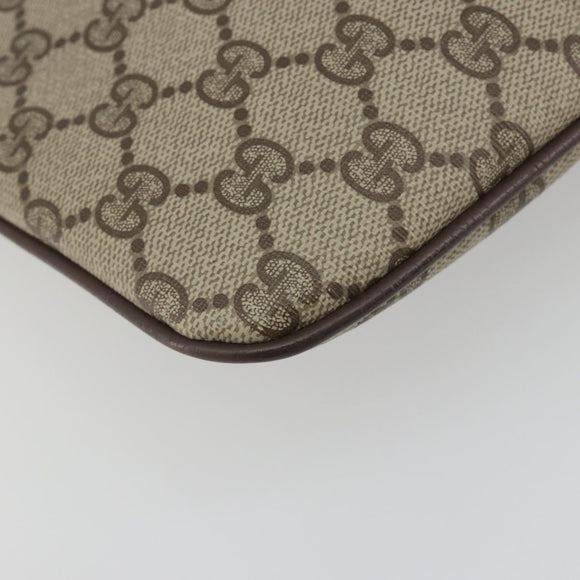 GUCCI GG Supreme Web Sherry Line Shoulder Bag PVC Beige 904 02 047 Auth BA14776