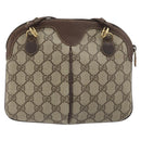 GUCCI GG Supreme Web Sherry Line Shoulder Bag PVC Beige 904 02 047 Auth BA14776-3