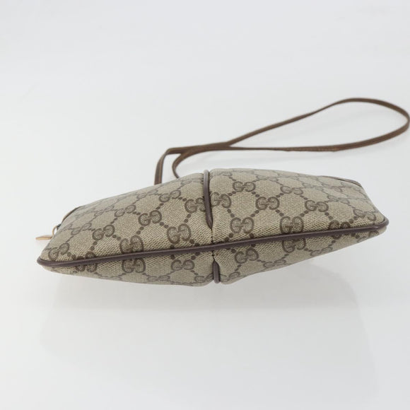 GUCCI GG Supreme Web Sherry Line Shoulder Bag PVC Beige 904 02 047 Auth BA14776