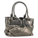 BURBERRY Hand Bag Leather Gold Auth BA14780-1