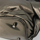 BURBERRY Hand Bag Leather Gold Auth BA14780-10