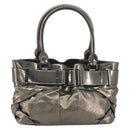 BURBERRY Hand Bag Leather Gold Auth BA14780-2
