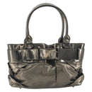 BURBERRY Hand Bag Leather Gold Auth BA14780-3