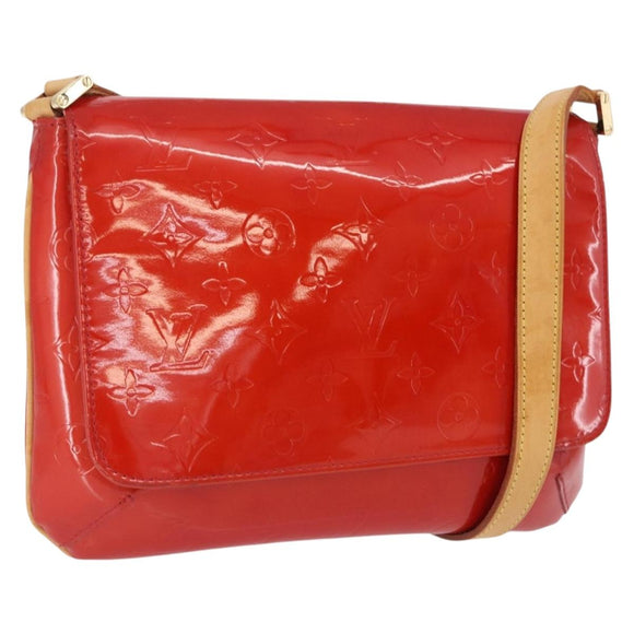 LOUIS VUITTON Monogram Vernis Thompson Street Bag Red M91094 LV Auth BA14781
