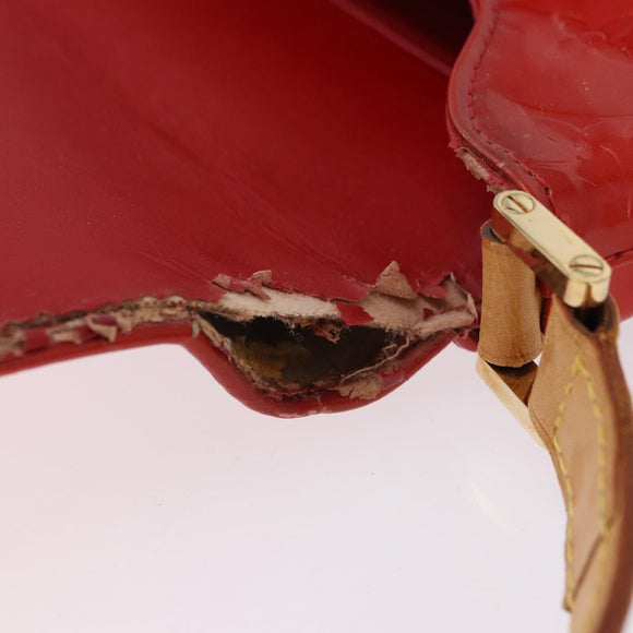 LOUIS VUITTON Monogram Vernis Thompson Street Bag Red M91094 LV Auth BA14781
