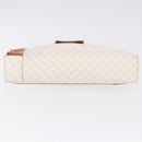 CELINE Macadam Hand Bag PVC Leather White Auth BA14782-10