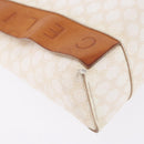 CELINE Macadam Hand Bag PVC Leather White Auth BA14782-11