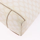 CELINE Macadam Hand Bag PVC Leather White Auth BA14782-14