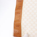 CELINE Macadam Hand Bag PVC Leather White Auth BA14782-15